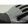 NMSAFETY CE EN388 4343 schwarzes, glattes Nitril auf der Handfläche HPPE Handschuh, geschnitten auf der Stufe 3, Schnittschutzhandschuh, Anti-Schnitt-Sicherheitsarbeitshandschuh